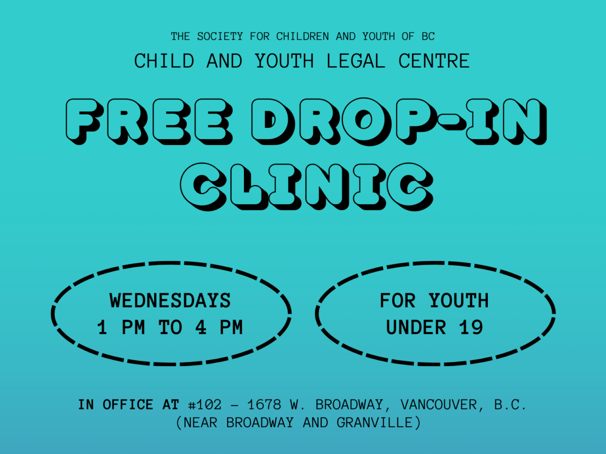 Free Legal Aid Drop-In Clinic for youth in Vancouver