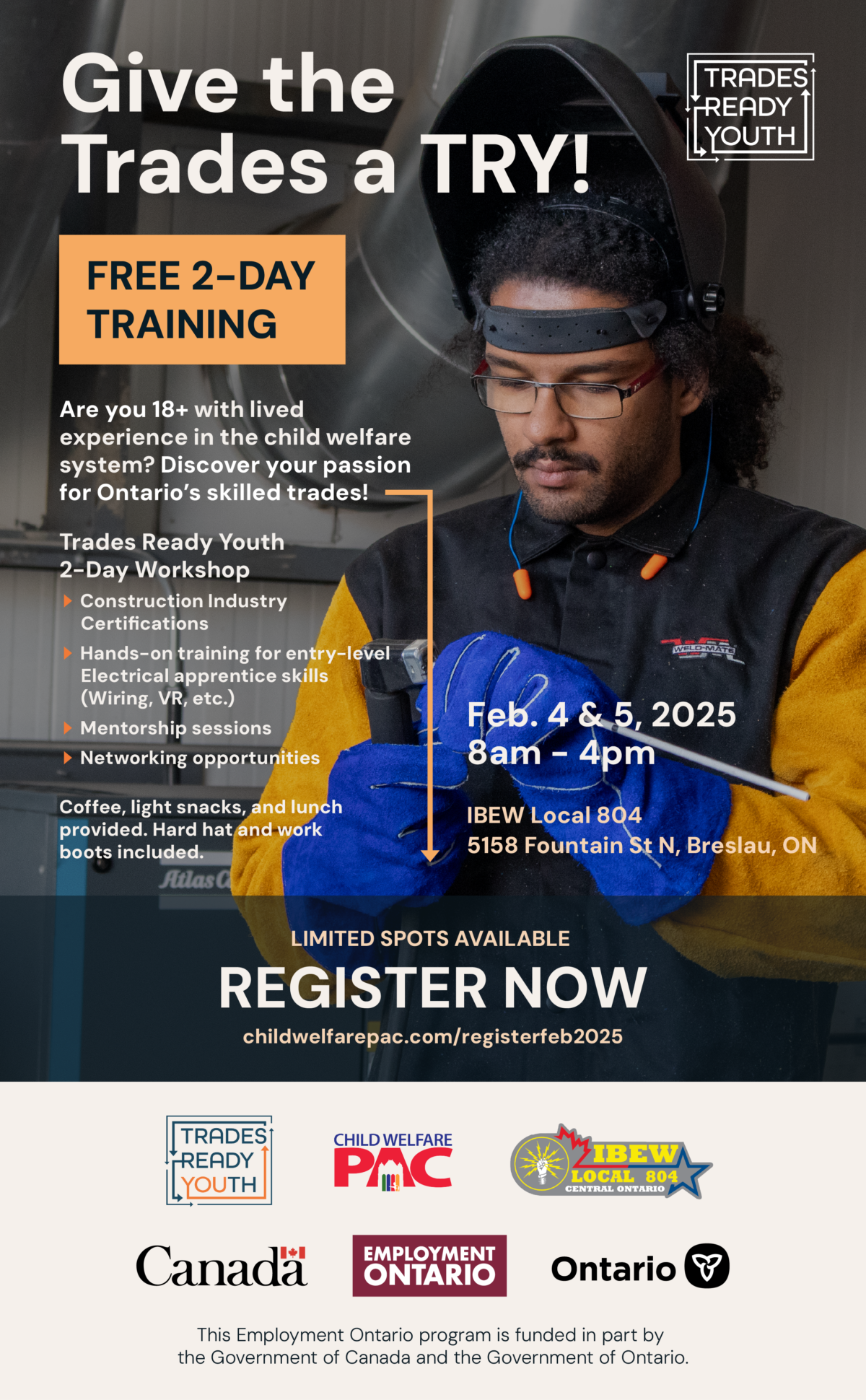 Apply for a free 2-day Trades training!